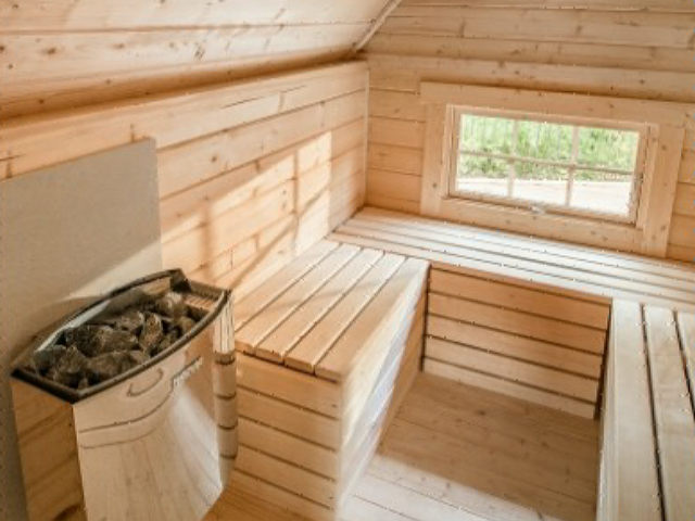 Sauna in de uitbouw
